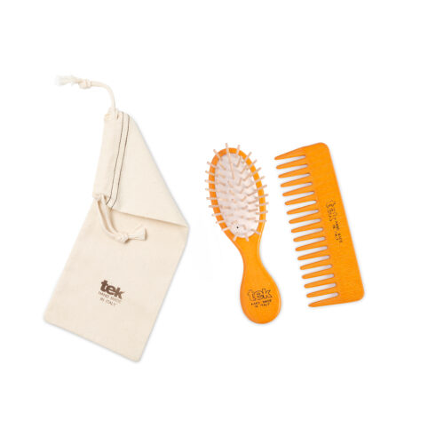 Peine y cepillo Naranja para bolso